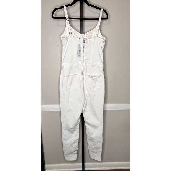 Guess Vanna Sleeveless Skinny Leg Denim Jumpsuit White Womens Size M x 29 NWT - Picture 8 of 15